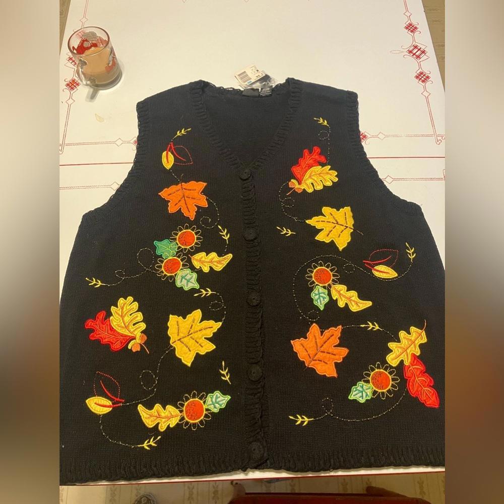 Holiday FALL HARVEST Sweater Vest Cottagecore